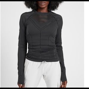 Athleta Black Oxygen L/S Top Size Medium